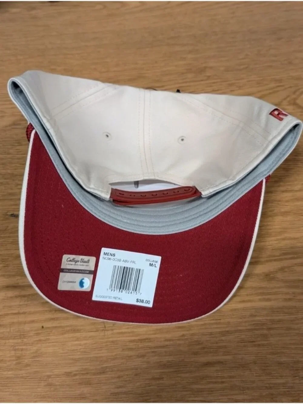 Nike College Vault Alabama Crimson Tide Rise Rope Snapback Hat - Cream / Crimson